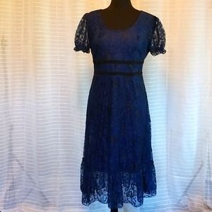 NWT Romantic Blue Lace Dress from Francesca's-  Yellowstone Whimsigoth   Vibes